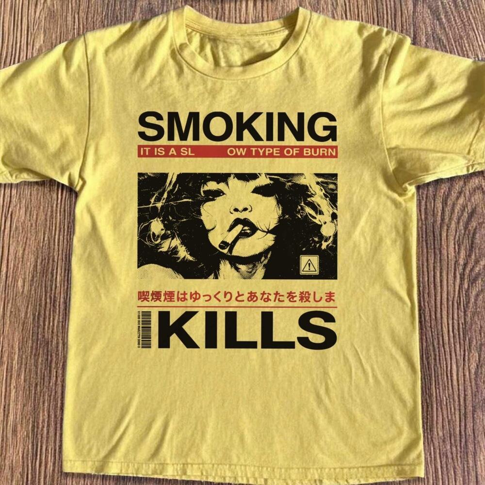 Yellow haze girl smoking kill tshirt